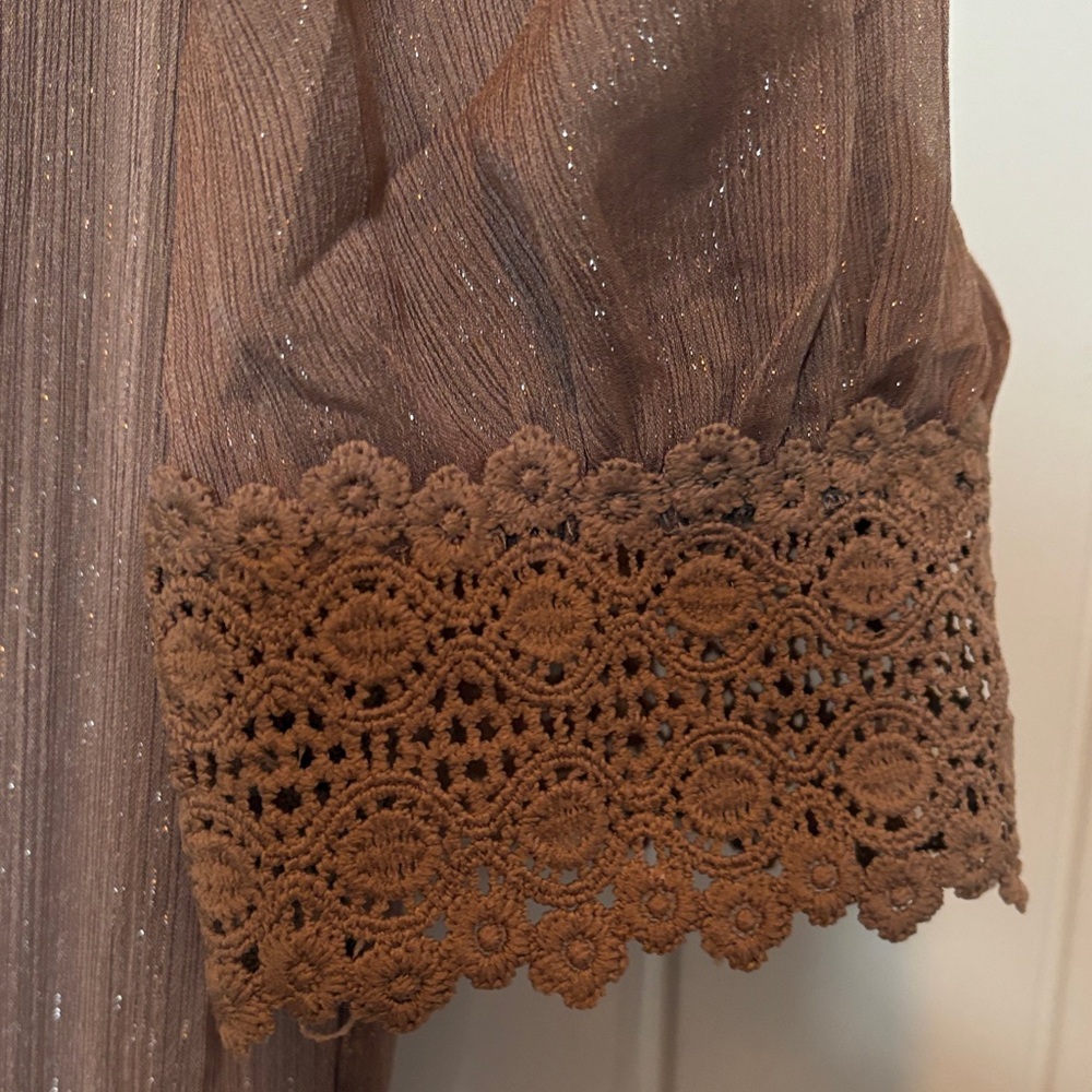 Brown Lace Detail Jumpsuit - Picture 8 of 8